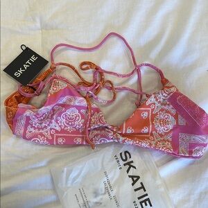 Skatie Pink and Orange Bikini - Betsy Top